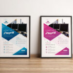 پوستر پریمیوم لایه باز ثبت نام دوره آموزشی - PSD با فونت فارسی